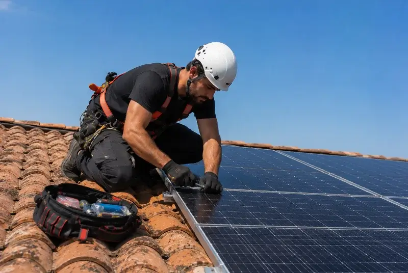 Maintenance et monitoring de panneaux solaires à Andilly